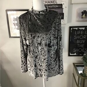 Sterling Kreek Black and Silver Women’s Mesh Top